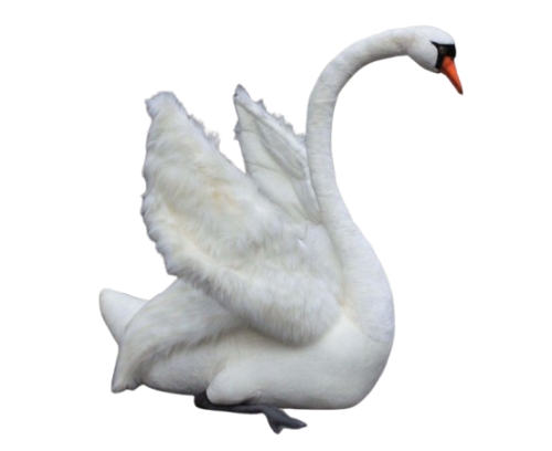 Plush Toy White Swan, length 125 cm, Hansa (46107) / Plush Toys