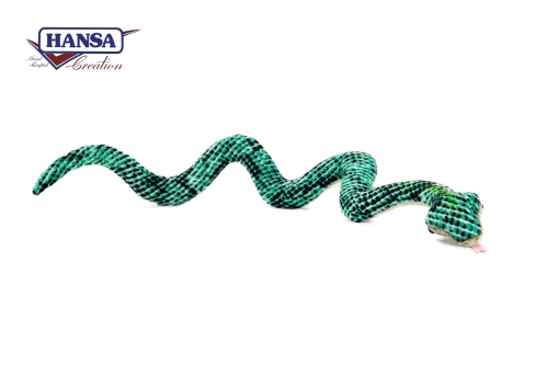 Plush Toy Writhing Snake (green) length 59 cm, Hansa (60264) / Plush Toys № 2 Kids Republic Plush Toy Writhing Snake (green) length 59 cm, Hansa (60264) / Plush Toys № 2