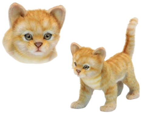 Plush Toy Red Kitten standing length 30cm, Hansa (65733) / Plush Toys Kids Republic Plush Toy Red Kitten standing length 30cm, Hansa (65733) / Plush Toys