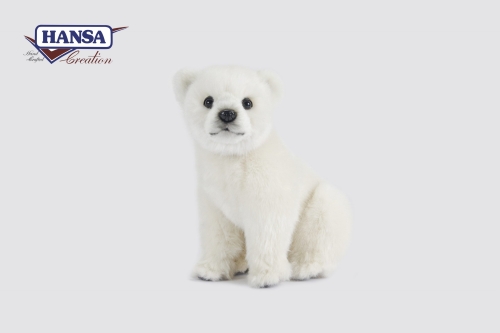 Мяка іграшка Дитинча білого ведмедя, довжина 24 см, Hansa (70423) / Мякі іграшки № 2 Kids Republic Мяка іграшка Дитинча білого ведмедя, довжина 24 см, Hansa (70423) / Мякі іграшки № 2