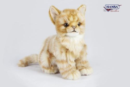 Мягкая игрушка Котенок жаккардовый, сидящий высота 19см, Hansa (71765) / Мягкие игрушки № 2