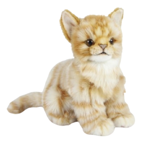 Мягкая игрушка Котенок жаккардовый, сидящий высота 19см, Hansa (71765) / Мягкие игрушки