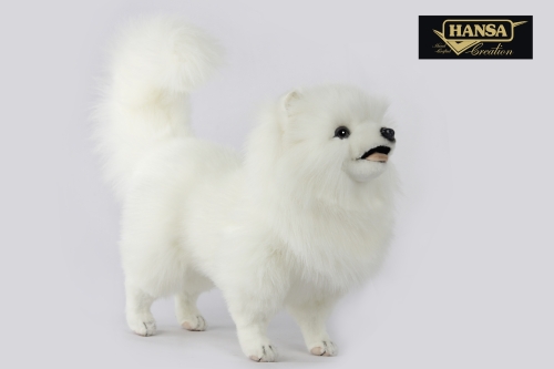 Мягкая игрушка Померанский шпиц белый, длина 49см, Hansa (73240) / Мягкие игрушки № 2