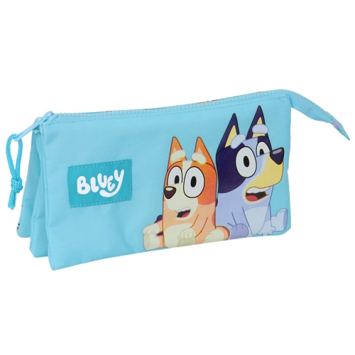 Three-compartment pencil case Bluey, Safta (66440) / Stationery № 3 Kids Republic Three-compartment pencil case Bluey, Safta (66440) / Stationery № 3