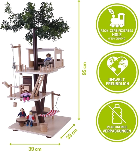 Dolls Wooden Tree House, EverEarth (37675) / Doll House № 3 Kids Republic Dolls Wooden Tree House, EverEarth (37675) / Doll House № 3