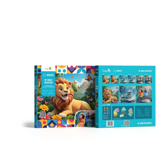 Sekoia Mosaics Art Set: My Jungle Adventure, Play Global (40007) / Do It Yourself № 3 Kids Republic Sekoia Mosaics Art Set: My Jungle Adventure, Play Global (40007) / Do It Yourself № 3
