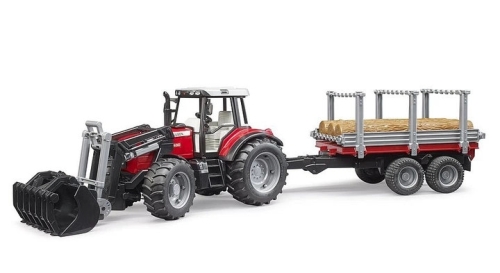 Машинка іграшкова - трактор Massey Ferguson з причіпом, Bruder (20460) / Іграшковий транспорт № 2