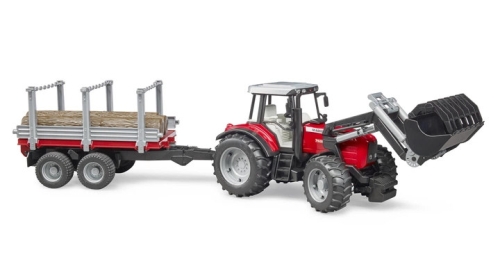 Машинка іграшкова - трактор Massey Ferguson з причіпом, Bruder (20460) / Іграшковий транспорт