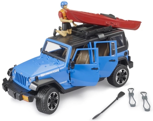 Набір іграшковий. Автомобіль Jeep Wrangler Rubicon Unlimited з каяком та фігуркою, Bruder (25298) / Ігрові набори № 4