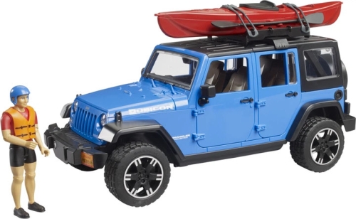 Набір іграшковий. Автомобіль Jeep Wrangler Rubicon Unlimited з каяком та фігуркою, Bruder (25298) / Ігрові набори