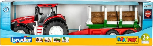 Toy set. Roadmax tractor with trailer and logs, Bruder (34535) / Play Sets № 6