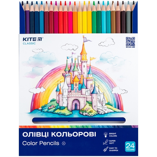 Карандаши цветные, 24 шт. Classic, Kite (85839) / Пеналы и канцелярия № 4 Kids Republic Карандаши цветные, 24 шт. Classic, Kite (85839) / Пеналы и канцелярия № 4