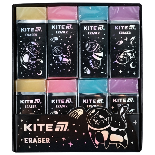 Резинка цветная с глитером Universe, ассорт., Kite (27225) / Пеналы и канцелярия № 3 Kids Republic Резинка цветная с глитером Universe, ассорт., Kite (27225) / Пеналы и канцелярия № 3