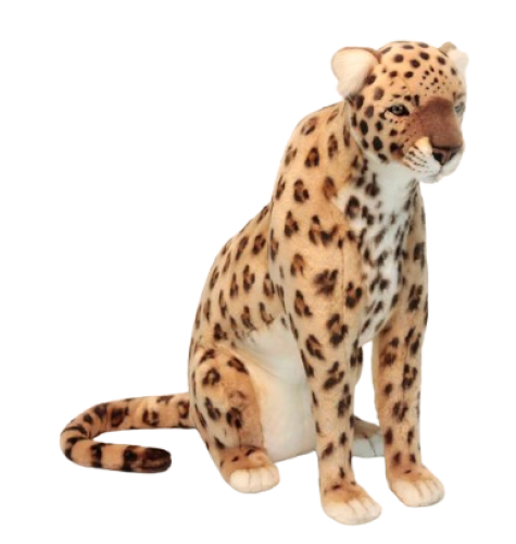 Animated Plush toy Leopard sitting, height 65cm, Hansa (0097) / Plush Toys