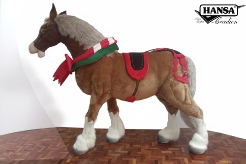 Animated Plush toy Brown and white horse length 230cm, Hansa (0908) / Plush Toys № 2