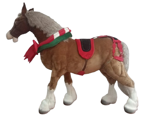 Animated Plush toy Brown and white horse length 230cm, Hansa (0908) / Plush Toys