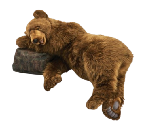 Plush toy Grizzly Bear sleeping length 140cm, Hansa (6848) / Plush Toys Kids Republic Plush toy Grizzly Bear sleeping length 140cm, Hansa (6848) / Plush Toys