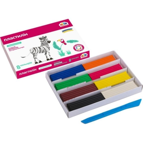 Plasticine for children 8 colors, 128 g, stack, Enthusiasm, Gamma (17015) / Modeling № 2 Kids Republic Plasticine for children 8 colors, 128 g, stack, Enthusiasm, Gamma (17015) / Modeling № 2