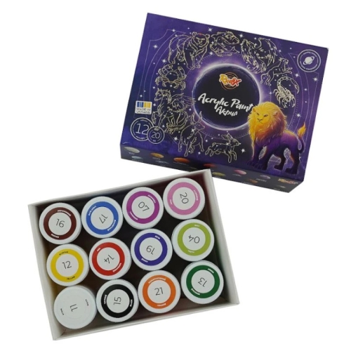 Acrylic paint set 12*20 ml, RUDIX, Gamma (19026) / Drawing № 2