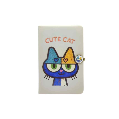 Блокнот на магніті А5 14x21 cm, 80 арк., PU Cute cat, Малеваро (63883) / Канцелярія № 5