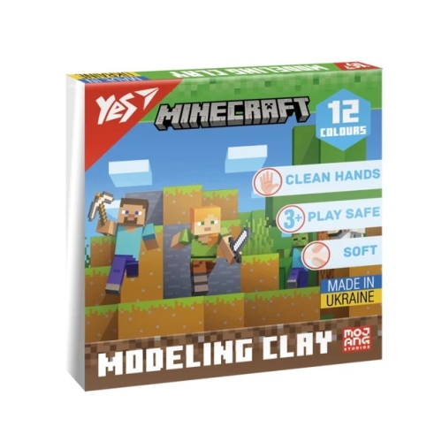 Пластилин Yes, 12 цв., 240г Minecraft, YES (21605) / Лепка Kids Republic Пластилин Yes, 12 цв., 240г Minecraft, YES (21605) / Лепка