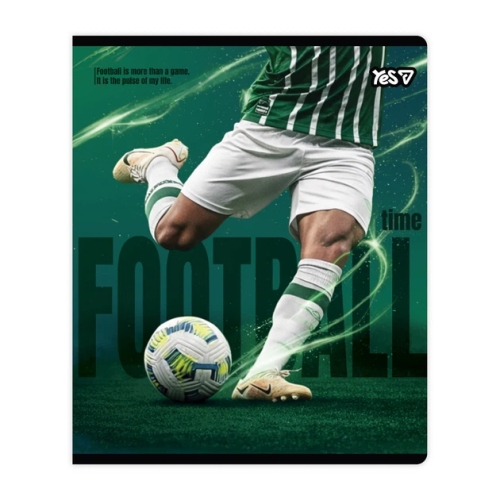 Тетрадь ученическая Football А5/18 кл. иридиум+soft touch, YES (07363) / Пеналы и канцелярия № 4 Kids Republic Тетрадь ученическая Football А5/18 кл. иридиум+soft touch, YES (07363) / Пеналы и канцелярия № 4