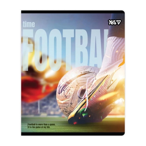 Тетрадь ученическая Football А5/18 кл. иридиум+soft touch, YES (07363) / Пеналы и канцелярия № 5 Kids Republic Тетрадь ученическая Football А5/18 кл. иридиум+soft touch, YES (07363) / Пеналы и канцелярия № 5