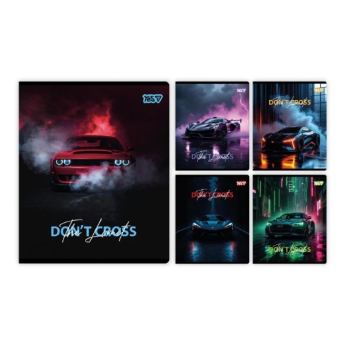 Тетрадь ученическая Dont cross А5/24 лин. Neon+soft touch, YES (07417) / Пеналы и канцелярия Kids Republic Тетрадь ученическая Dont cross А5/24 лин. Neon+soft touch, YES (07417) / Пеналы и канцелярия