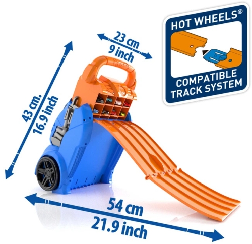 Portable track container with 4 parallel tracks Hot Wheels, Mattel (HWCC14) / Toy Transport № 7 Kids Republic Portable track container with 4 parallel tracks Hot Wheels, Mattel (HWCC14) / Toy Transport № 7