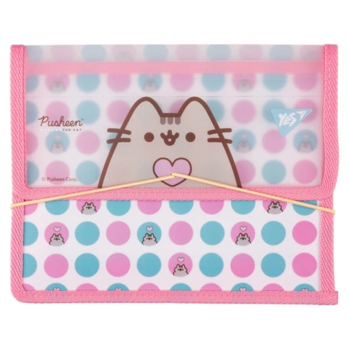 Папка для тетрадей пласт. на резинке В5 Pusheen. Heart, YES (30021) / Сделай сам
