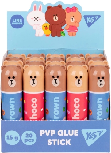 Клей-карандаш 15г, PVP Line Friends, YES (33893) / Пеналы и канцелярия № 3 Kids Republic Клей-карандаш 15г, PVP Line Friends, YES (33893) / Пеналы и канцелярия № 3