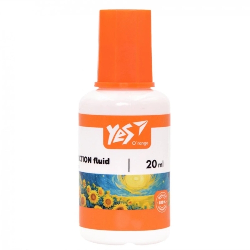 Корректирующая жидкость с кисточкой Yes, 20 мл Orange Line, YES (40839) / Рисование Kids Republic Корректирующая жидкость с кисточкой Yes, 20 мл Orange Line, YES (40839) / Рисование