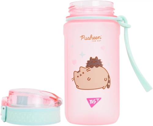 Бутылка для воды Pusheen 500 мл, розовая, софт тач, YES (50296) / Поильники № 3