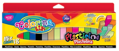 Пластилін 18 кол., квадратний -6-, Colorino (57424) / Ліплення Kids Republic Пластилін 18 кол., квадратний -6-, Colorino (57424) / Ліплення
