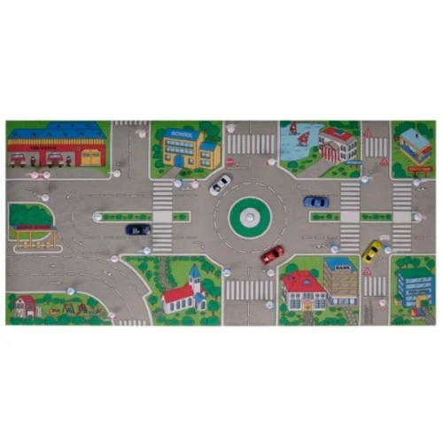 Kids play mat-track Traffic with cars, Molto (10651) / Play Mats