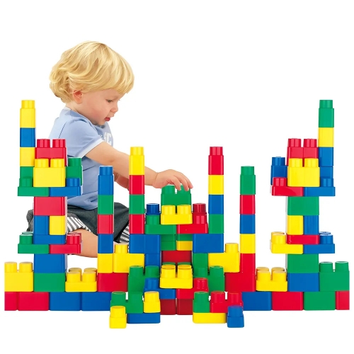 Kids designer with large parts Blocks (80 pcs) in a bag, red, Molto (12461) / Constructors № 2