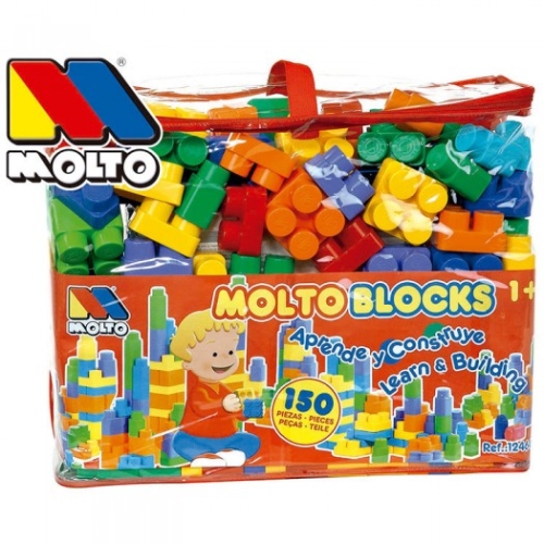 Kids designer with large parts Blocks (150 pcs) in a bag, Molto (12464) / Constructors № 2
