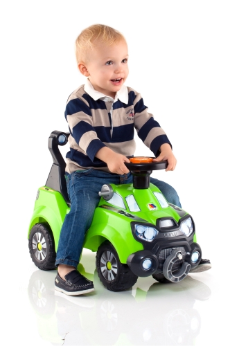 Stroller with parent handle and bumper, green, Molto (13239) / Wheelchair Toys № 3