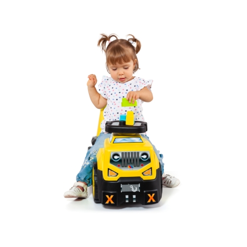 All-terrain vehicle toy car with blocks, 10pcs, yellow, Molto (23203) / Wheelchair Toys № 6