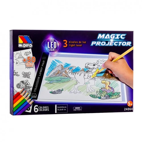 Дитячий LED-планшет для малювання Magic Projector, Molto (24064) / Малювання № 2 Kids Republic Дитячий LED-планшет для малювання Magic Projector, Molto (24064) / Малювання № 2