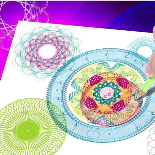 Kids Spirograph Art Set, 28 Elements with Pencils for Drawing Patterns, Molto (24068) / Drawing № 2 Kids Republic Kids Spirograph Art Set, 28 Elements with Pencils for Drawing Patterns, Molto (24068) / Drawing № 2