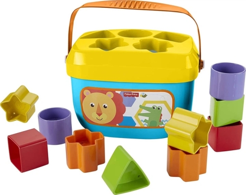Відерце з кубиками Яскраве Fisher-Price, Mattel (FFC84) / Для пісочниці