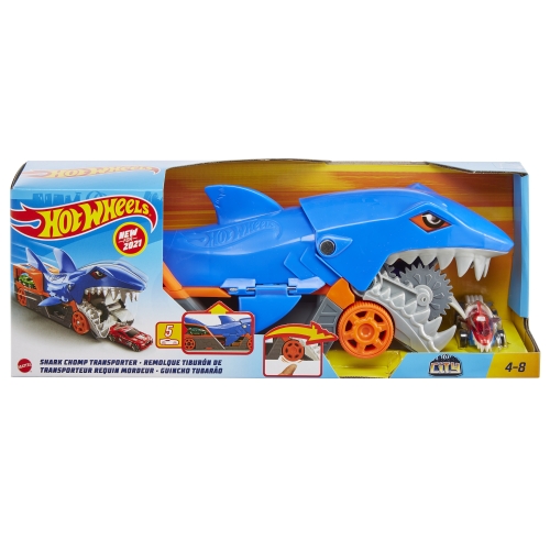 Грузовик-транспортер «Акулья пасть» Hot Wheels, Mattel (25197) / Игрушечный транспорт № 8 Kids Republic Грузовик-транспортер «Акулья пасть» Hot Wheels, Mattel (25197) / Игрушечный транспорт № 8