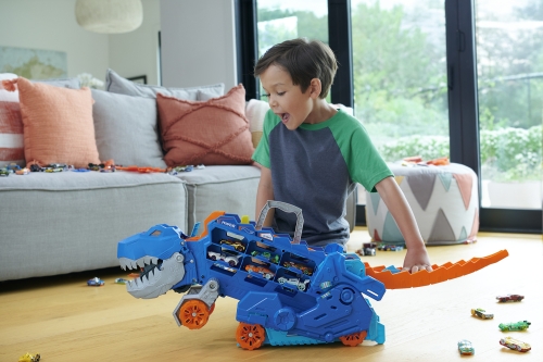 Мега-транспортер Неймовірний Ті-Рекс Hot Wheels, Mattel (40022) / Іграшковий транспорт № 8
