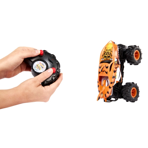 Збільшена машинка-позашляховик 1:24 на радіокеруванні «Тигроакула» HOT WHEELS® Monster Trucks, Mattel (49742) / Іграшковий транспорт № 4 Kids Republic Збільшена машинка-позашляховик 1:24 на радіокеруванні «Тигроакула» HOT WHEELS® Monster Trucks, Mattel (49742) / Іграшковий транспорт № 4