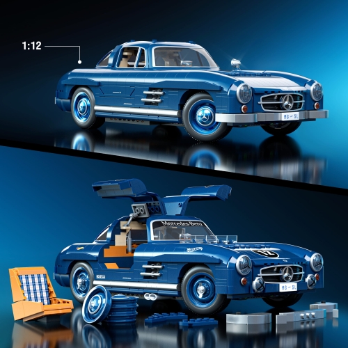 Premium construction car Mercedez-Benz 300 SL Mattel Brick Shop, Mattel (21899) / Toy Transport № 2