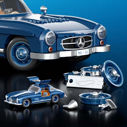 Premium construction car Mercedez-Benz 300 SL Mattel Brick Shop, Mattel (21899) / Toy Transport № 4
