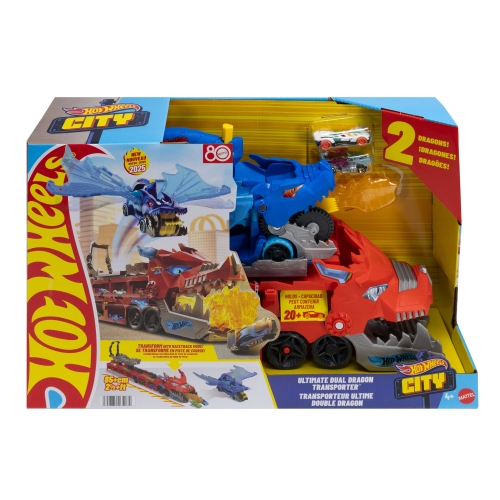 Транспортер-трансформер «Два дракона» Hot Wheels, Mattel (64179) / Игрушечный транспорт № 6