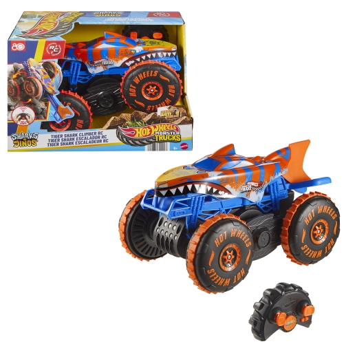 HOT WHEELS® Monster Truck 1:15 Scale Radio Controlled Off-Road Vehicle TIGER SHARK CLIMBER, Mattel (JFR39) / Toy Transport № 3