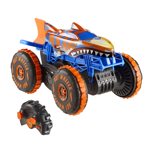 HOT WHEELS® Monster Truck 1:15 Scale Radio Controlled Off-Road Vehicle TIGER SHARK CLIMBER, Mattel (JFR39) / Toy Transport № 5